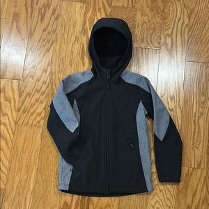 Boys Medium, Black/Gray Hooded Jacket